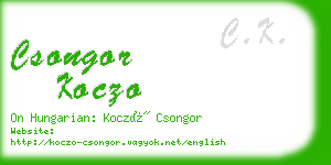 csongor koczo business card